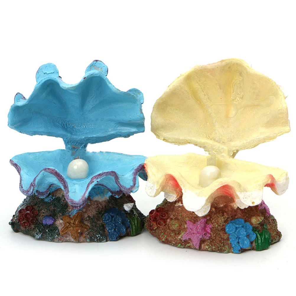 

Scallop Ornament Decoration Colorful Stylish Fish Tank Aquarium Decor Artificial Underwater Safe Aquatic Pet Supplies