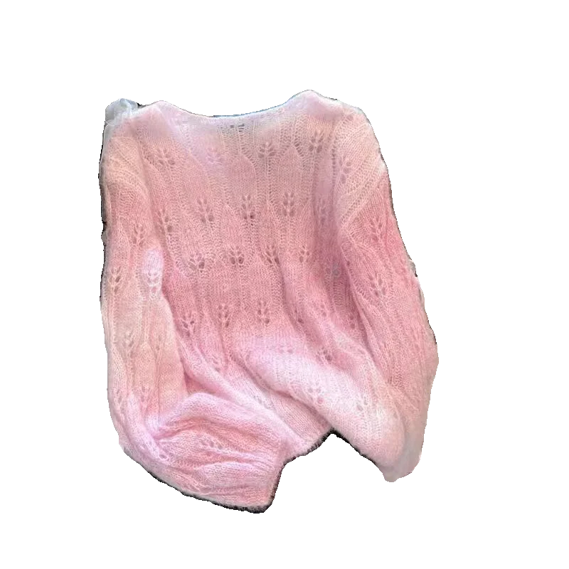 Suéter de Punto de Manga Larga para Mujer, Estilo Otoñal Dulce, Diseño de Nudo de Mariposa, Suave y Hoado, Estilo Japonés I...