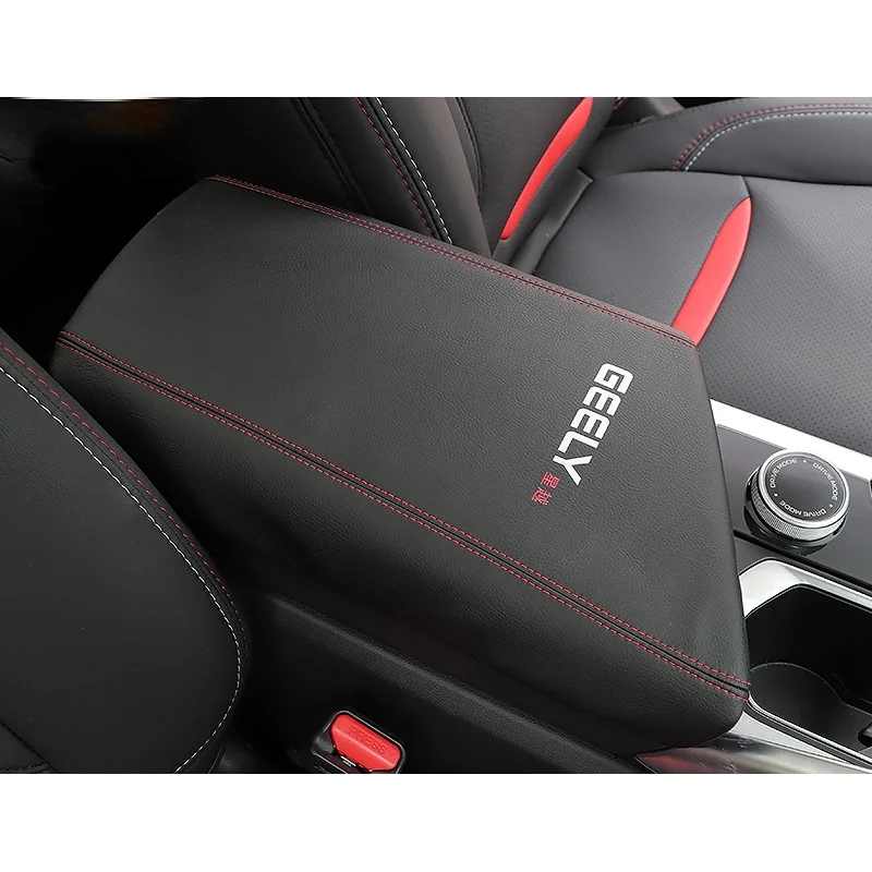 For Geely Tugella Xingyue FY11 2019-2021 Car Styling Interior Armrest Anti-dirty Pad Cover Sticker Leather Accessories For LHD