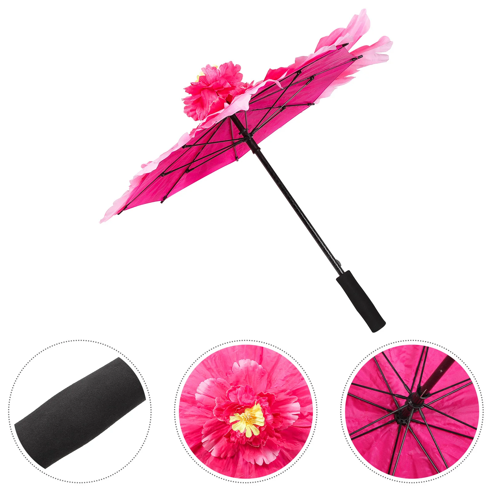 

Cloth Dancing Umbrella Peony Design Performance Decorative Umbrella For Wedding Party Photography Stage Costume Prop