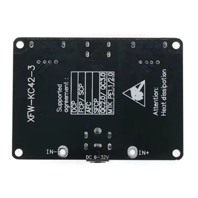 3-way fast charging module, 12V/24V to QC3.0 TYPE-C USB phone charging board, fast charging step-down module