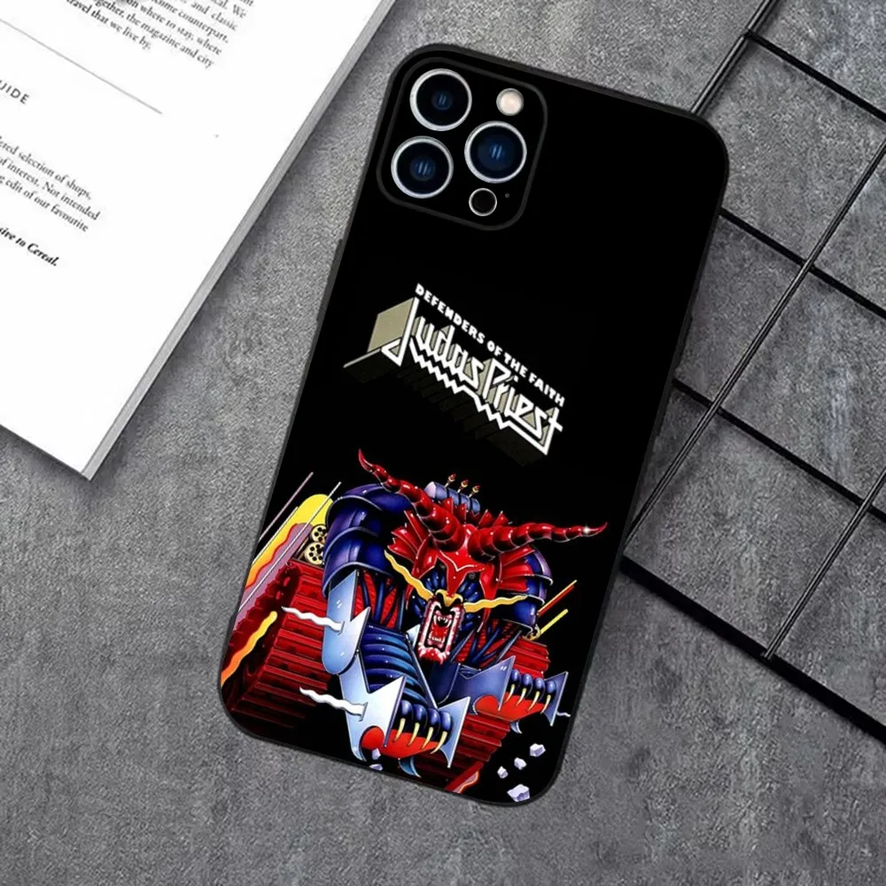 Rock Band J-Judas P-Priest Phone Case For iPhone 15,14,13,12,11 Plus,Pro Max,XS,X,XR,SE,Mini,8,7plus,Soft Silicone,Black Cover