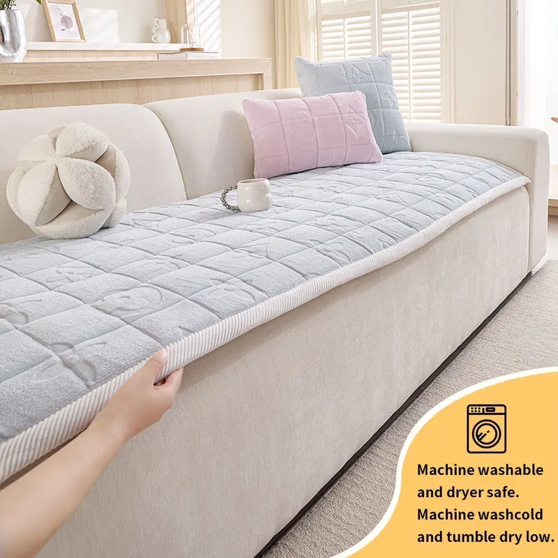 

1 шт.-Минималистичная четырехлистная цветочная подушка для дивана, молочная бархатная фиксированная противоскользящая прямая диванная подушка, универсальная четыре сезона