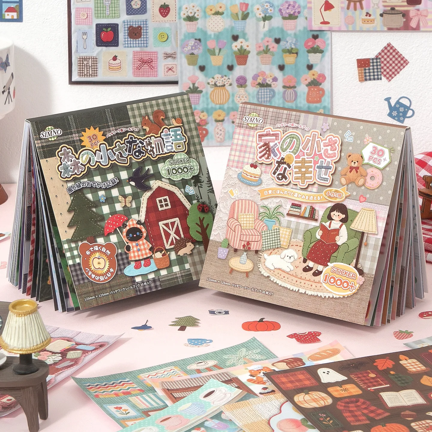 TIANZI 30/60 Pcs Retro Japanese Stationery Die Cut Stickers Book Cartoon Decorative for Handmade Scrapbooking Journal Supplies