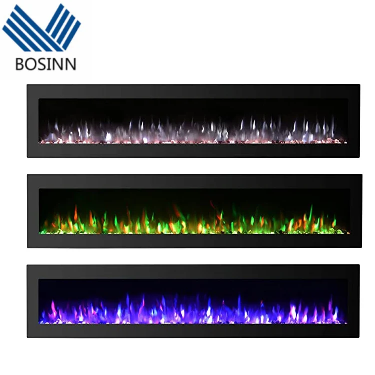 TV Stand with Electric Fireplace Ornament Smart Lighting Wall Mounted Table Decorative Flame Lamp Fireplace