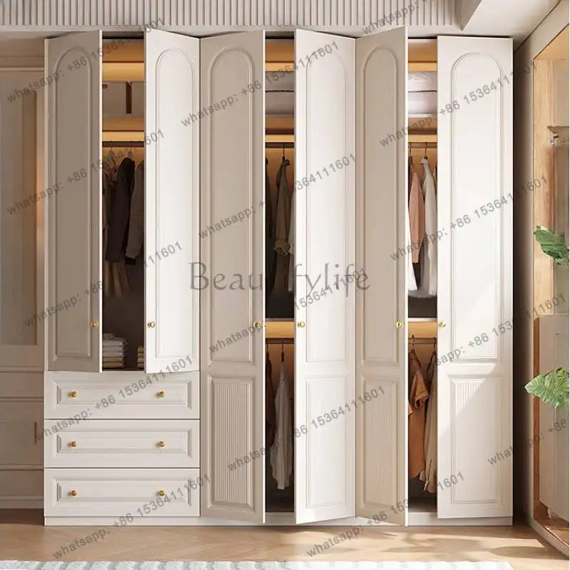 Items Style Wardrobes Closet Wooden Tall Style Saving White Wardrobes Storage Space Sliding Guarda Roupas Furniture For Home