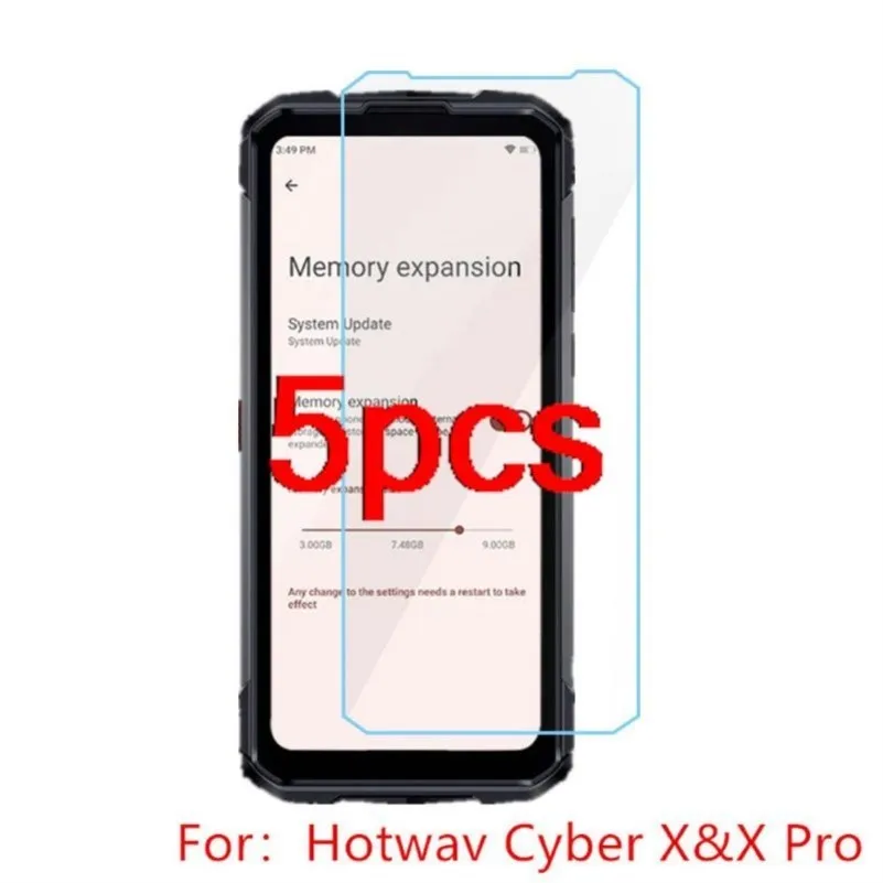 5 pièces verre trempé de sécurité hd clair pour hotwav cyber x pro xpro film de protection protecteur d'écran couverture bouclier protéger verre