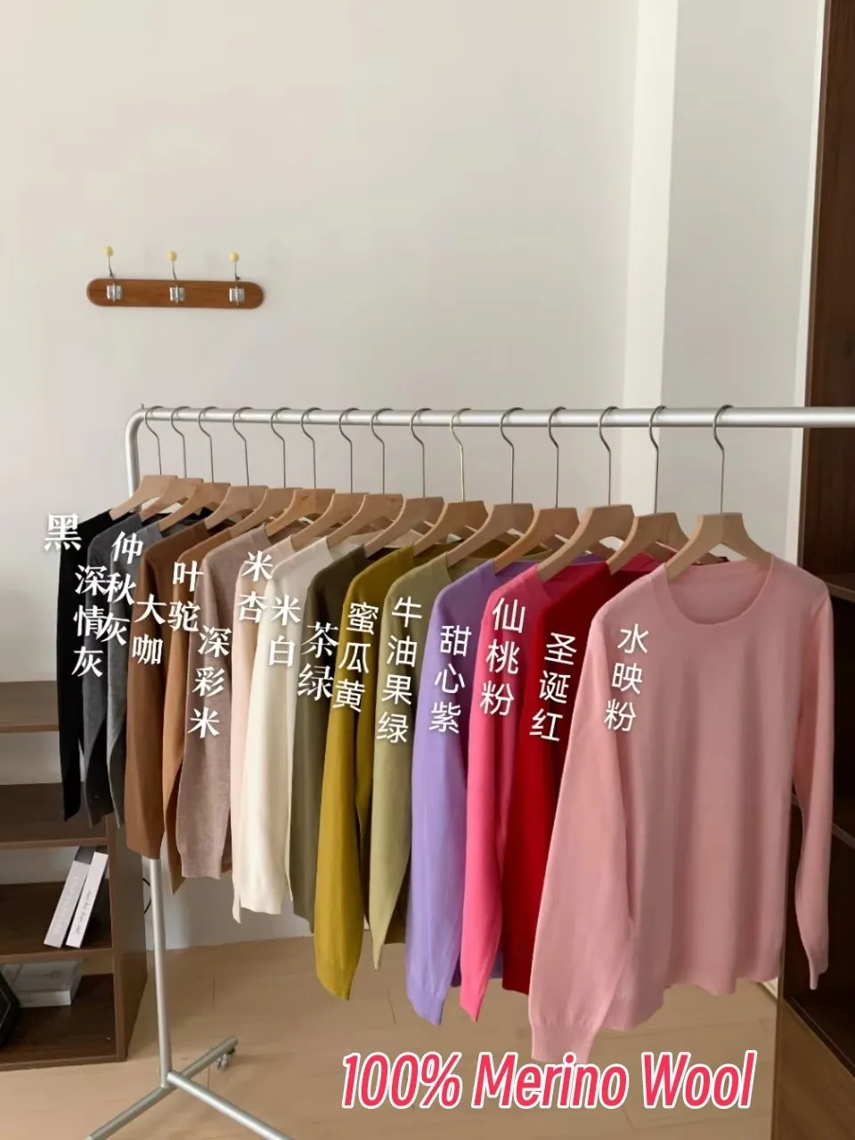 

100% Merino Wool Basic Tees Women 2025 Spring Casual Thin Knit Tops Long Sleeve Ladies O-Neck Pure Wool Sweater Pullovers
