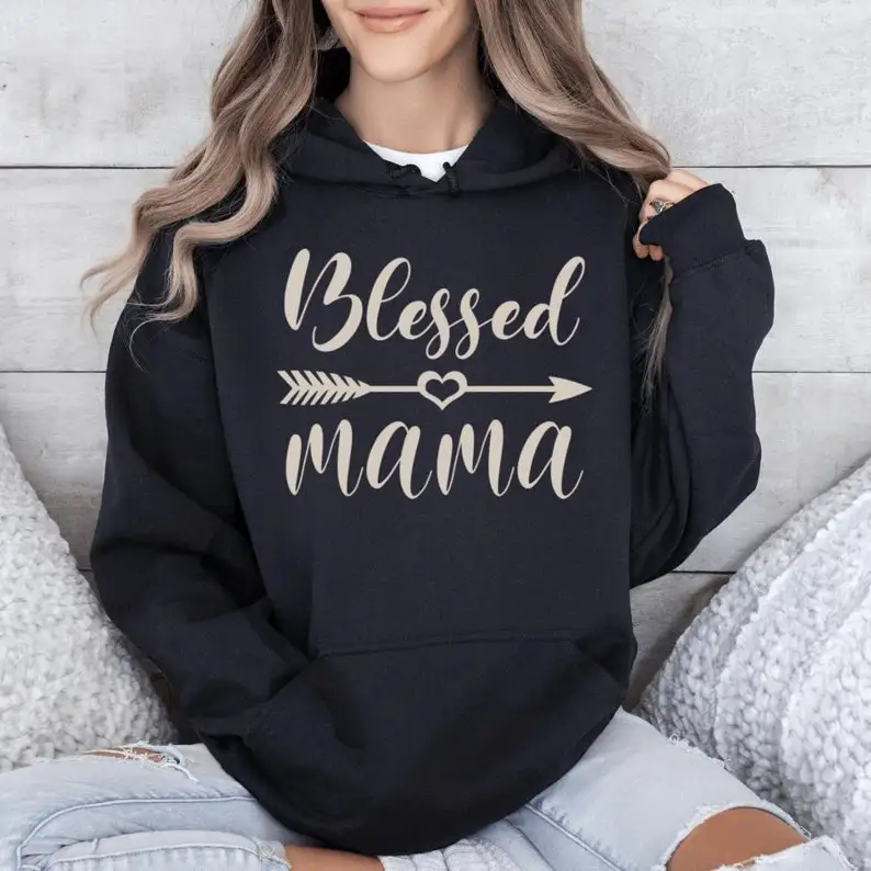 

Blessed Mama Hoodie, Mothers Day Gift, MomLife Hoodie, Mother Hoodie, Cute Mom Hoodi, Cute Mom Gift, New Mom Gift, First Mother'