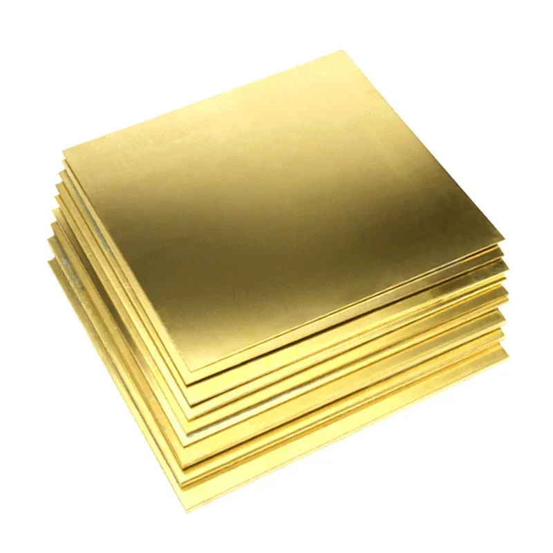 

1PCS 100x100mm 200x200mm H62 Brass Copper Plate Sheet Thickness 0.8-3mm for Laser Cutting CNC Frame Model Mould DIY Contruction