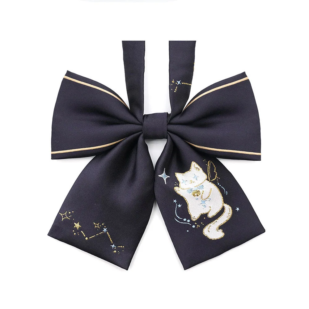 Anime Cartoon Ties Cosplay Harajuku Lolita uomo donna amanti nero rosso papillon regalo di natale Prop accessori di abbigliamento