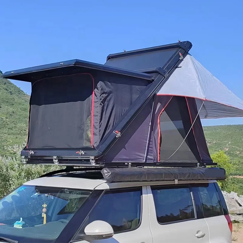 Roof Tent with skylights Pickup truck MPV off Road Light Weight Hard Shell Roof Top Tent Car Truck Camping Top Auto Tentcustom