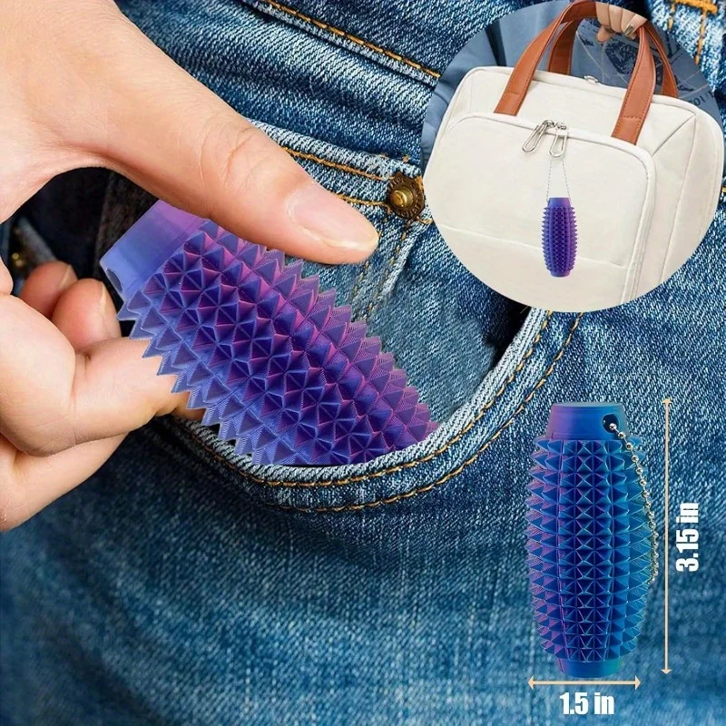 Cross Border Hot Sale 3D Printed Stimulating Hand Grenade Massager for Back Pain Relief and Relaxation