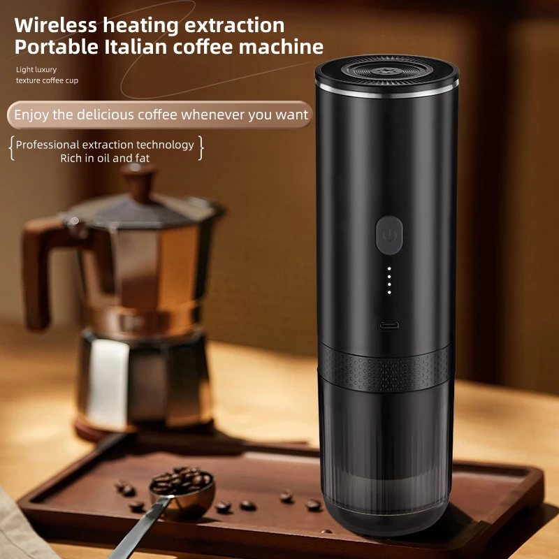 

Электрическая портативная кофемашина, капсульная молотая кофеварка, подходит для кофейного порошка и кофейных капсул - кофеварка