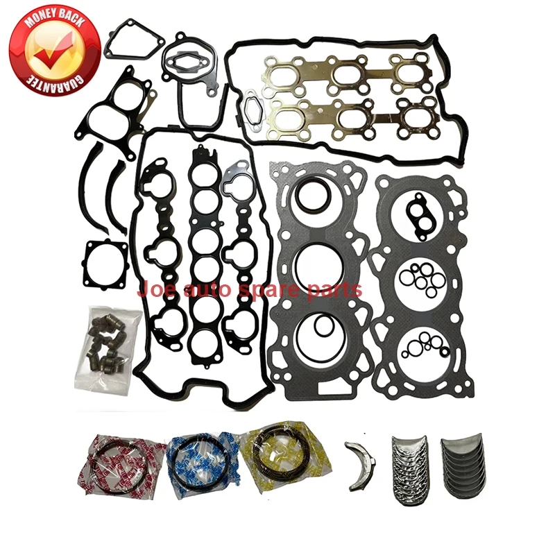 VQ23DE Full gasket set kit set crankshaft con rod bearing for Nissan Teana 230JM-J31 Cefiro Renault Samsung SM7 Safrane 2.3L
