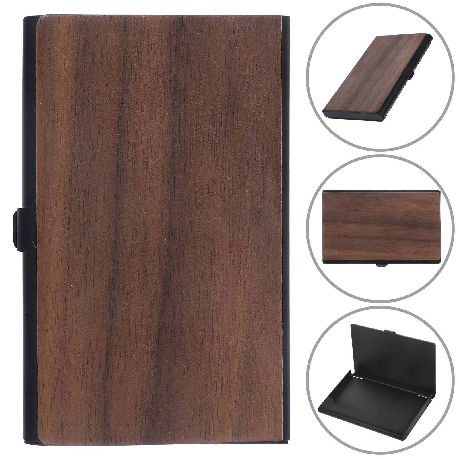 

Business Card Holder Stylish Multi-Function Desk Organizer Large Capacity Card Box Visiting Cards Holder