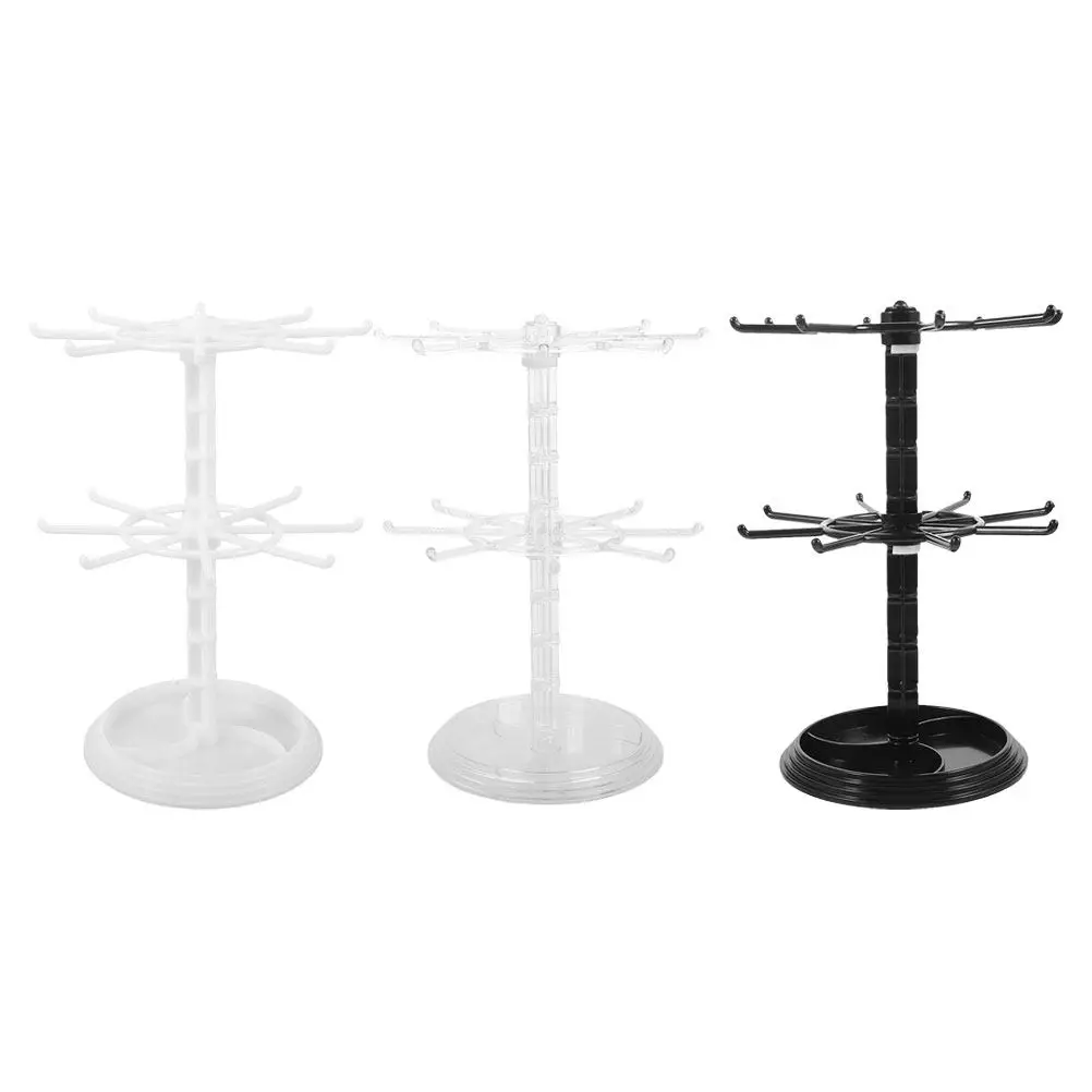 

3Pcs Rotating Keychain Jewelry Holder Display Stand Small Organizer for Necklaces Bracelets Earrings Desk Storage Rack