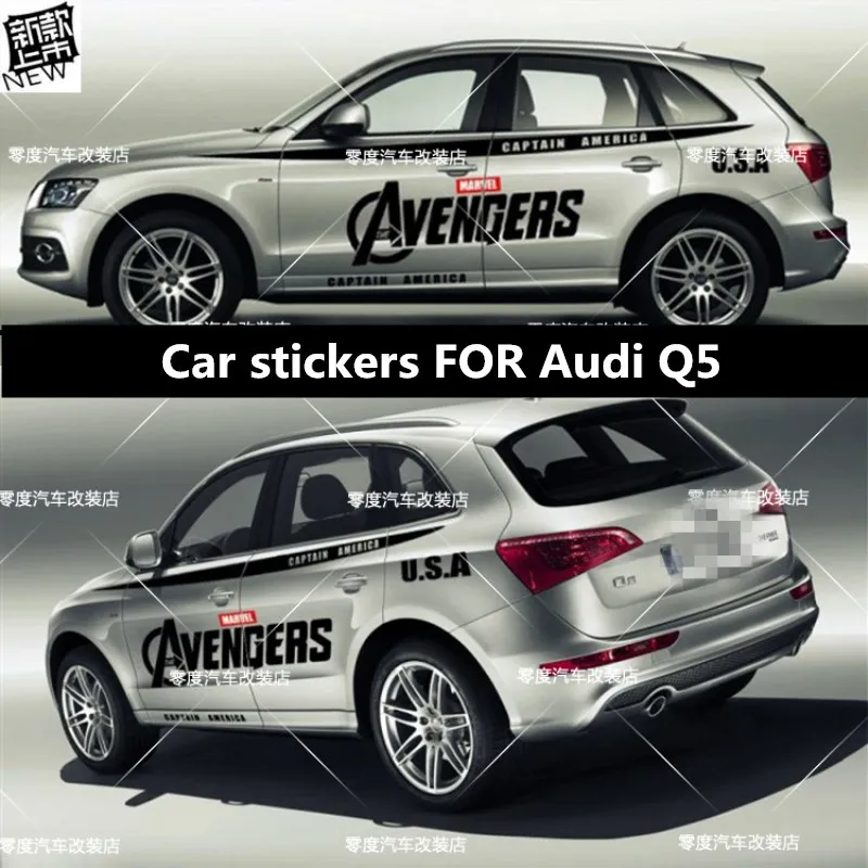 

Car stickers FOR Audi Q5 Q3 Q7 body decoration hood side skirt exterior car modification decals film