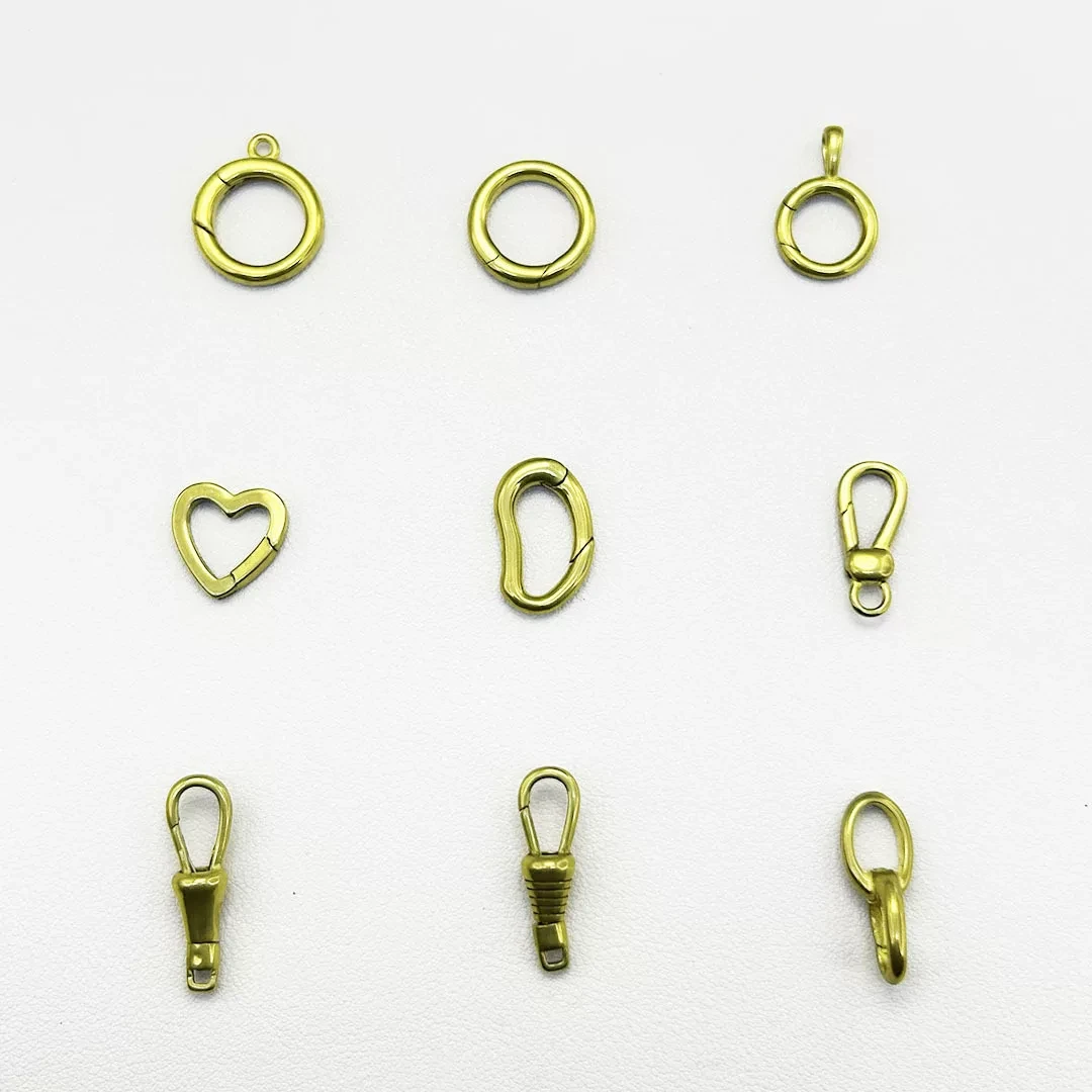 Brass Double-Opening Figure-Eight Spring Clasp Lobster Clasp Connector DIY Bracelet Necklace Clasp End Connector Jewelry Accessories