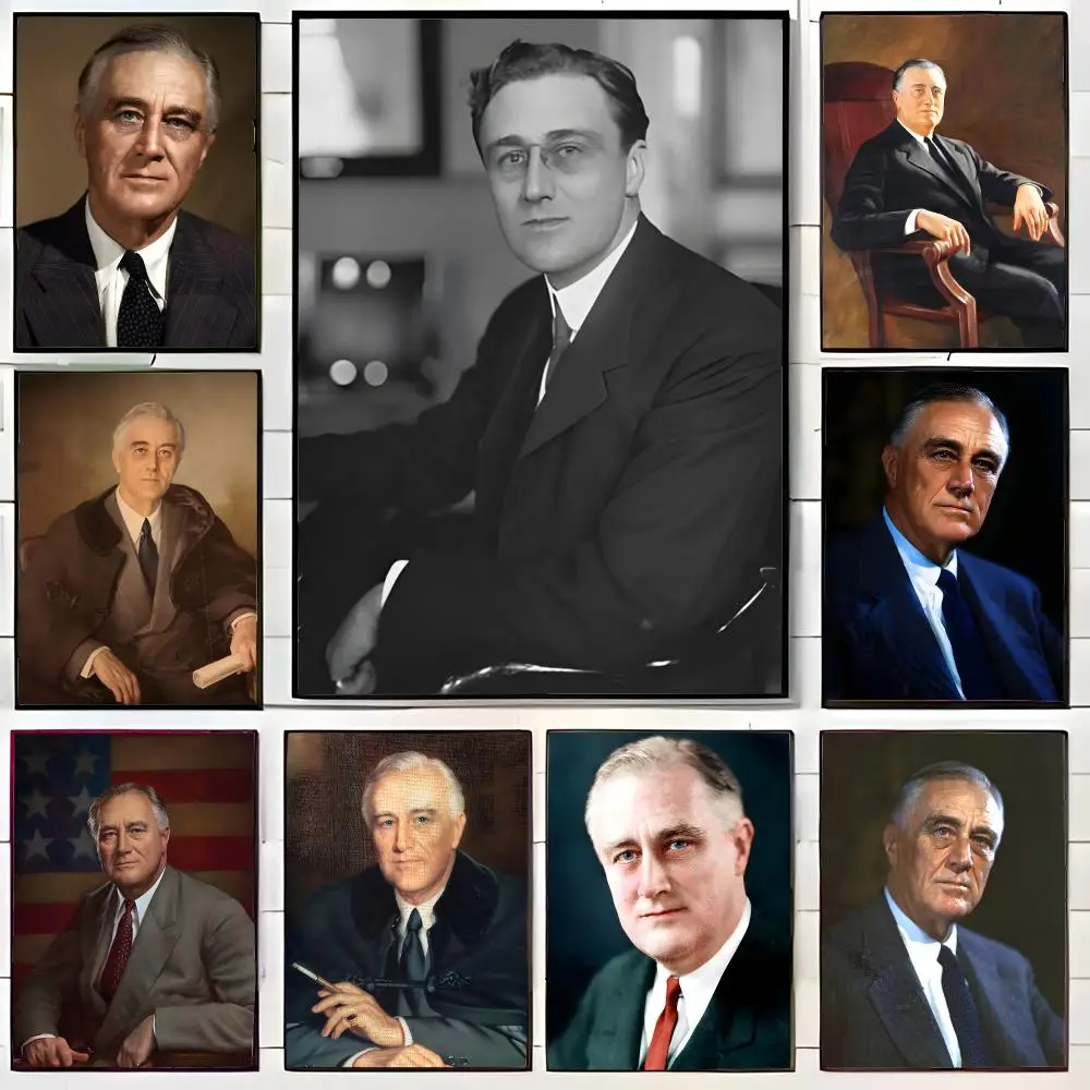 Diplomatic Historical Figure F-Franklin Delano Roosevelt Poster Wall Art Print Decorative Mural Home Decor Gift Unframed