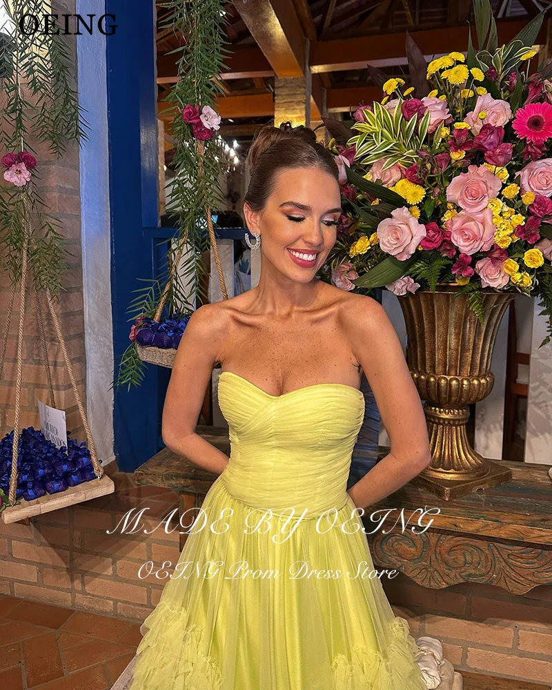 Oeing clássico a linha luz verde vestido de baile querida plissados em camadas vestidos de festa até o chão vestido de noite personalizado