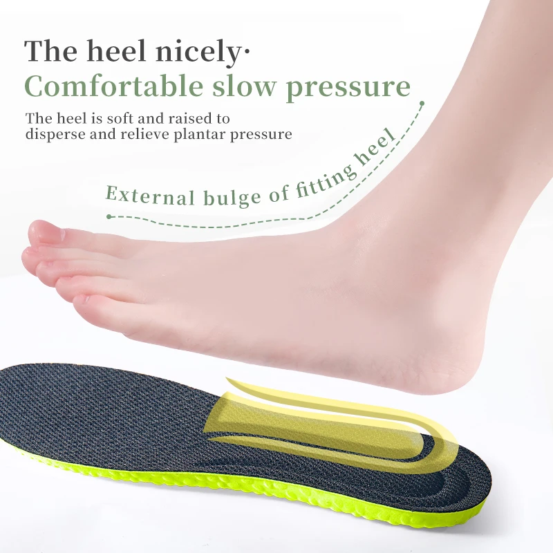 Quality PU Sport Shoes Insole Comfortable Plantar Fasciitis Insoles for Feet Man Women Orthopedic Shoe Sole Running Accessories