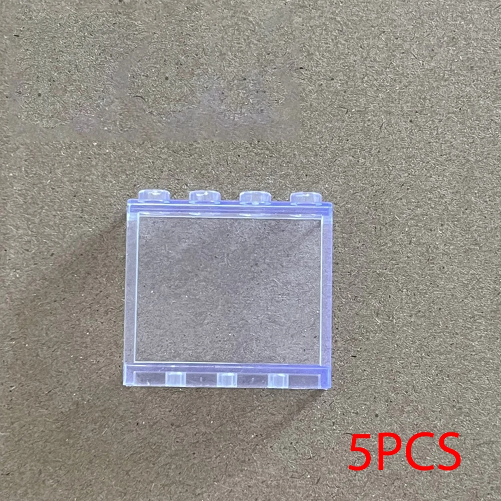 5 個透明パネルビルディングブロック 1x4x3 ドット窓壁家建設アクセサリー DIY 家レンガおもちゃ部品