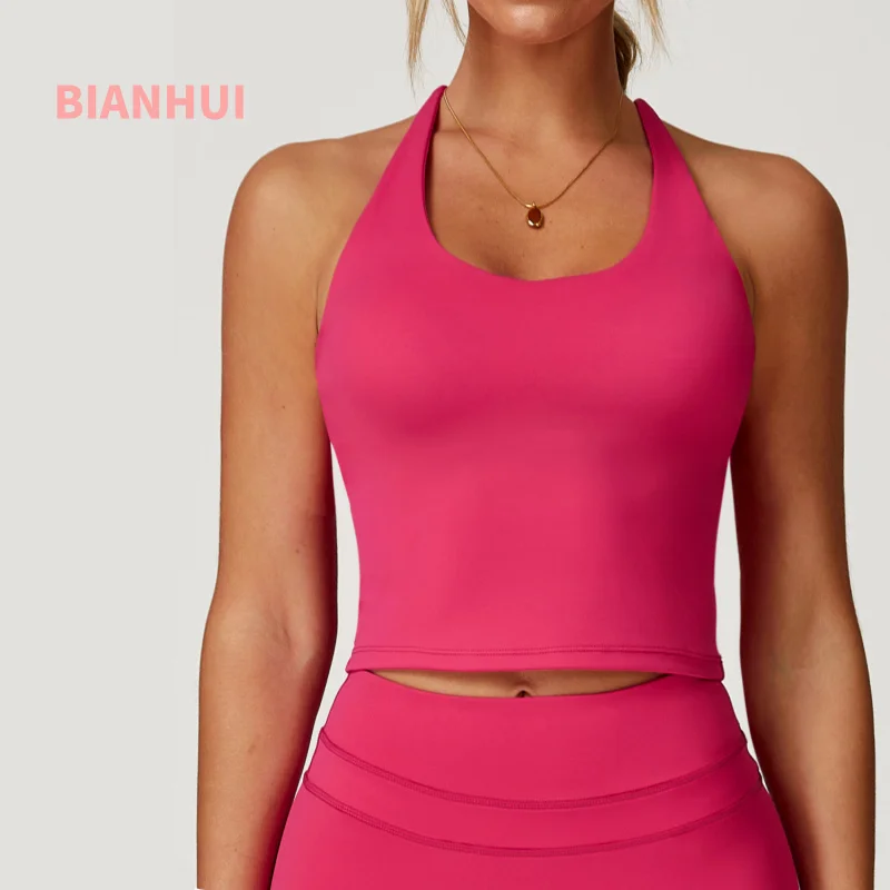 

BIANHUI Sportswear Woman Gym Beauty Back Yoga Vest Sporty Woman Top Outdoor Running Fitness Workout Bra Underwear Clothing