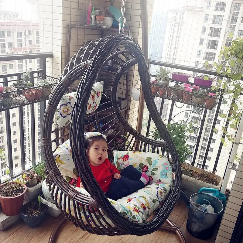 

Hanging Basket Rattan Chair Indoor Hammock Lazy Swing Bird's Nest Chair