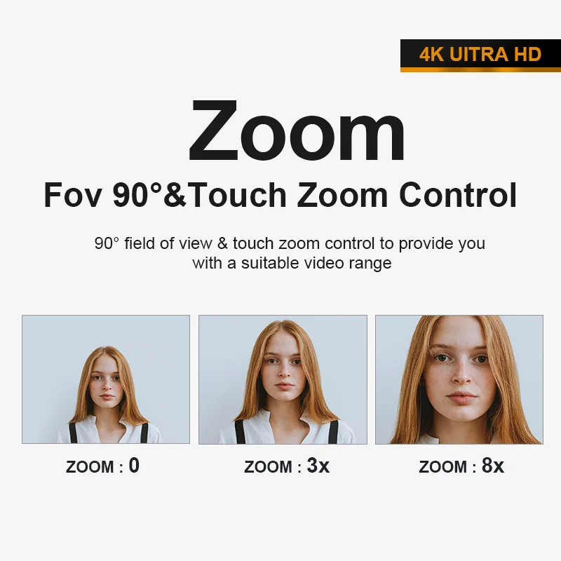 8MP  4K UHD 60Fps 8X Zoom USB Webcam For Video Conference Online Teaching Boardcast Digital Camera Web Cam - Image 5