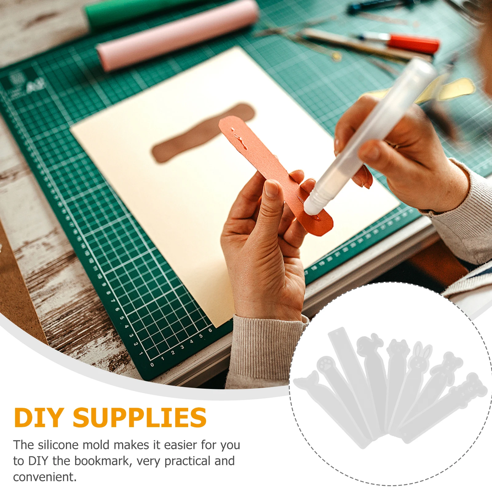 

8Pcs Diy Resin Bookmark Mold Easy To Use Silicone Molds For Epoxy Resin Projects And Accessories