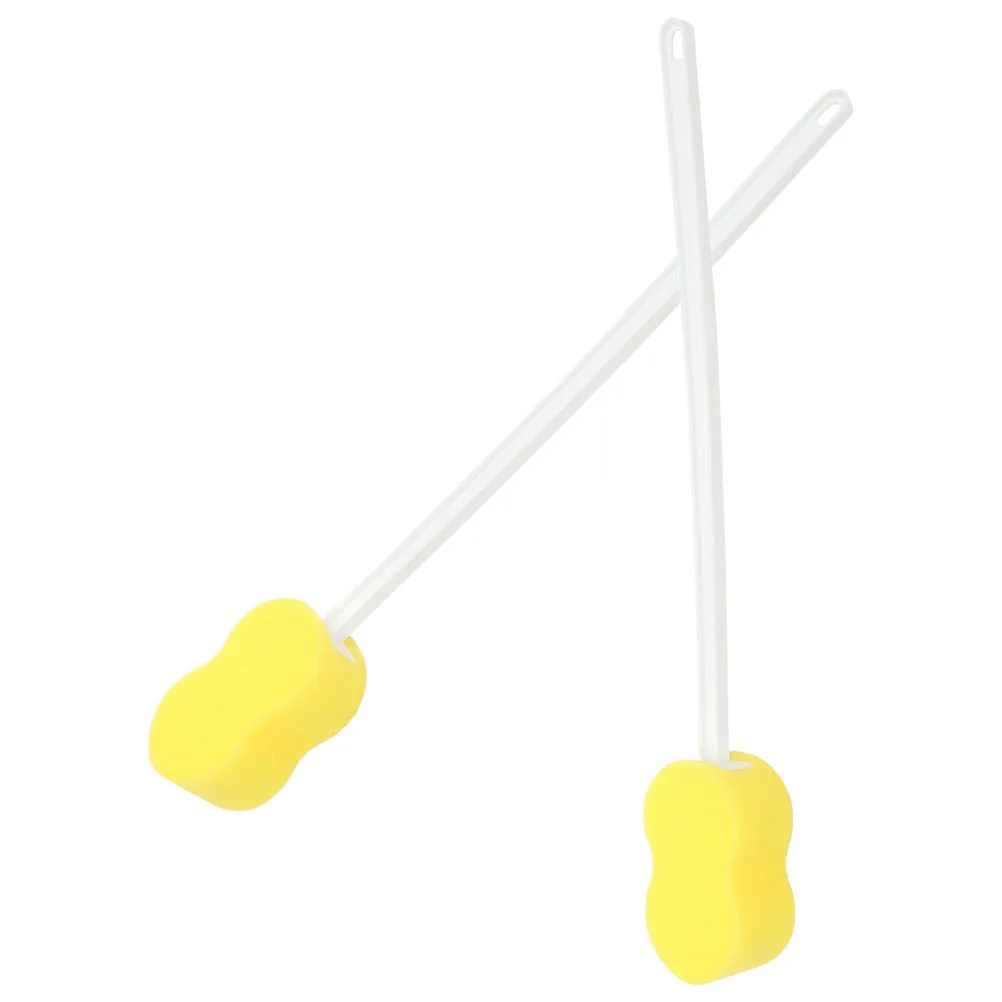 

2Pcs Shower Body Scrubber with Long Handle Soft Sponge on A Stick for Gentle Back Exfoliation and Deep Cleansing