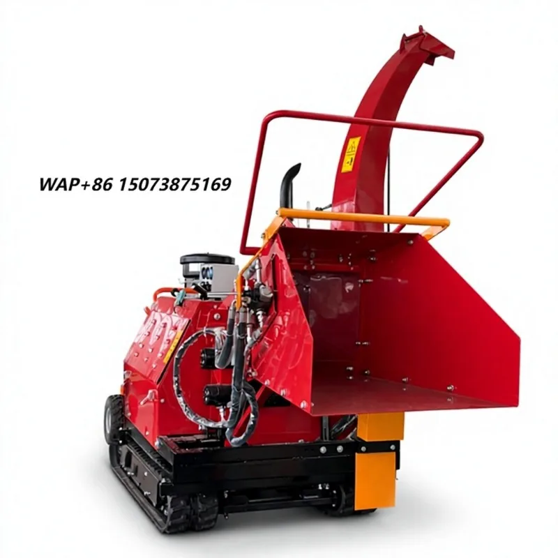 Tracked Wood Chipper Self-Propelled Wood Crusher for Forestry Branch Processing