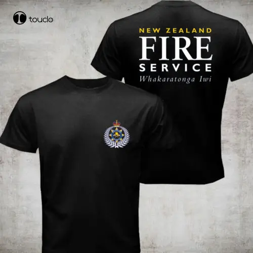 Summer Tee Shirt New Zealand Fire Service Whakaratonga Iwi Rescue Firefighter Black T Shirt Custom T-Shirt Fashion Funny New