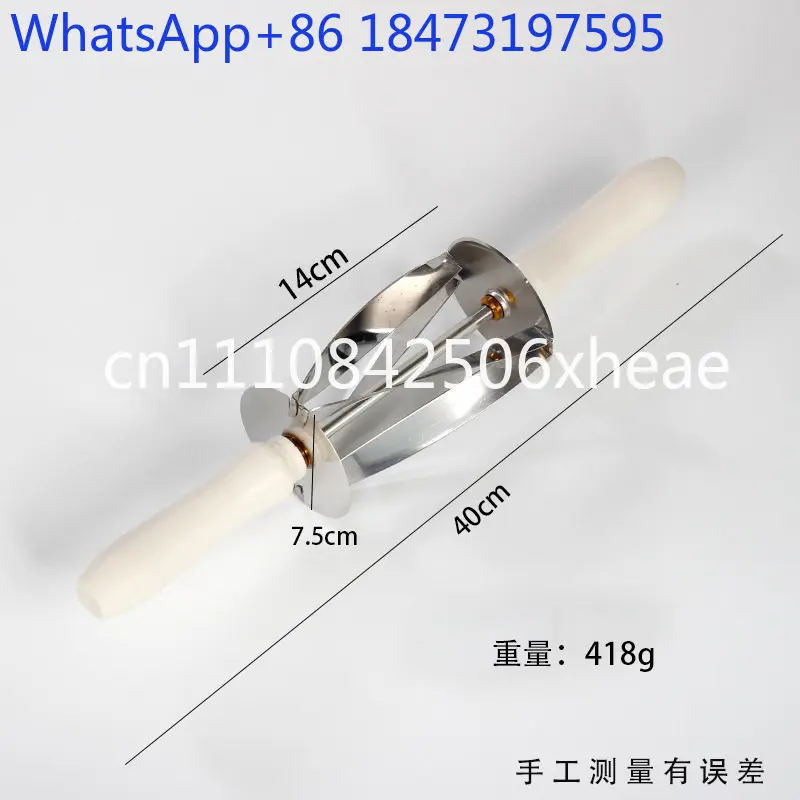 

Large Croissant Roller Knife Hand-held Triangular Stainless Steel Dough Roller Knife Quicksand Crosscut Tool