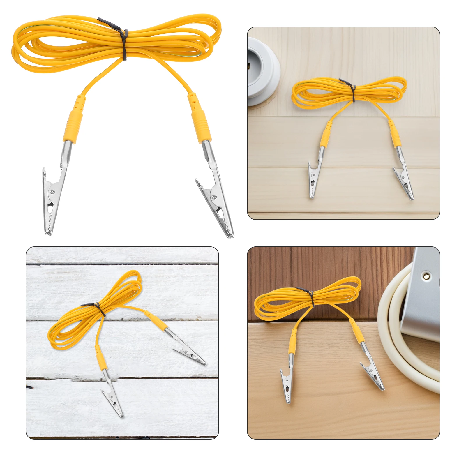 

5 Pcs Anti-static Grounding Wire Gator Clips Electrical Cable Alligator Iron for Equipment Device