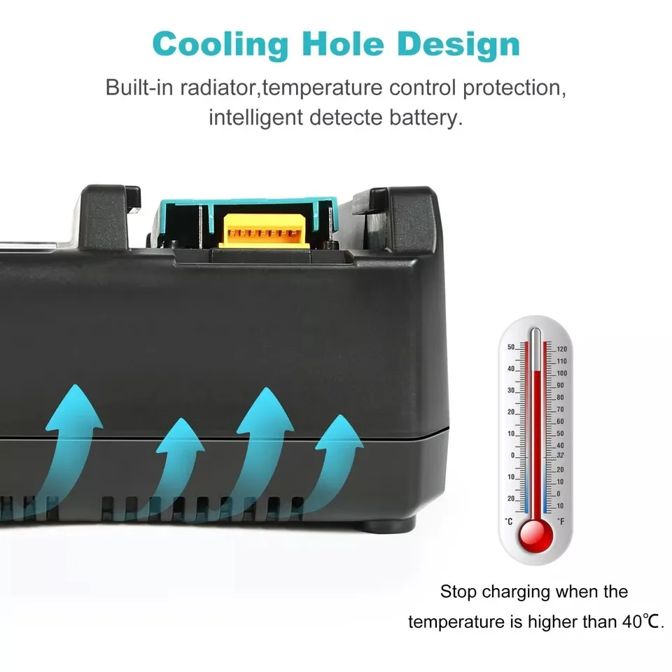 NEW DC18RF Li-ion Super Fast Charger for Makita 14.4V - 18V Li-ion Battery BL1860B,BL1830,BL1415,BL1440 with LED Screen,USB Port