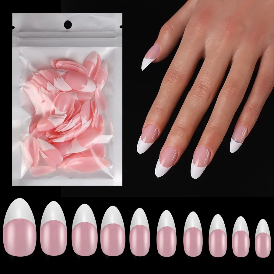 

Daily Classic Short Oval Pink Nude Half Cover DIY Clearing Nature False Nails Acrylic Extension Press on Nails 120 600pcs