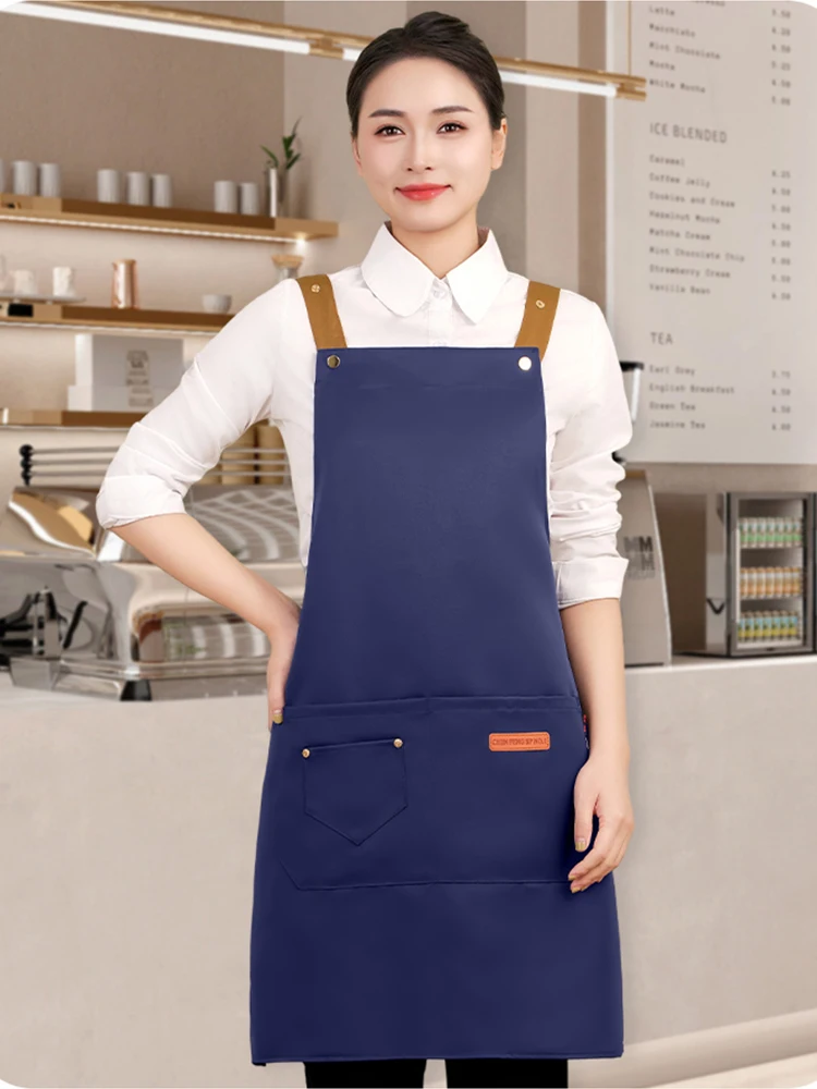 2pcs catering aprons Waterproof Antifouling Home Cleaning Kitchen Cooking Work Clothes Barber Apron Leisure Gardening Baking