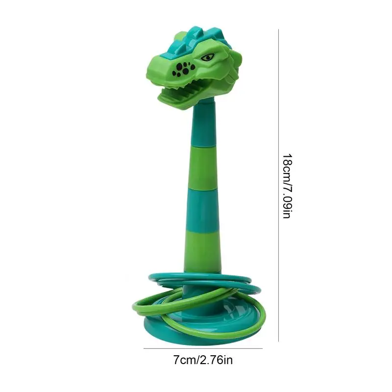 Rings Toss Game For Kids Cute Detachable Dinosaur Ring Toy Educational Outdoor Toss Game Przenośny zestaw do rzucania i aktywnej zabawy