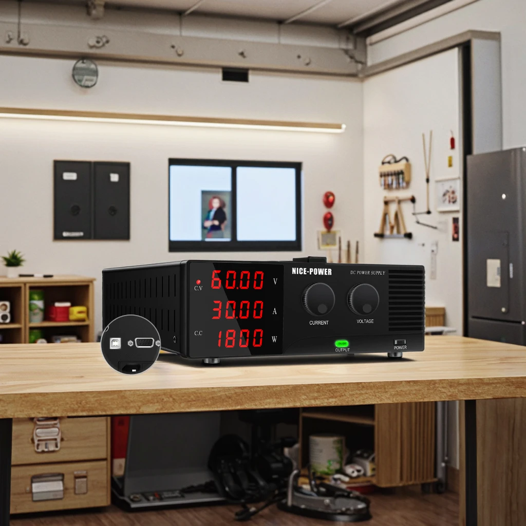 NICE-POWER R-SPS6030 60V 30A 1800W Digital Battery Charger Industrial High Power Adjustable DC Power Supply Mobile Phones 220V