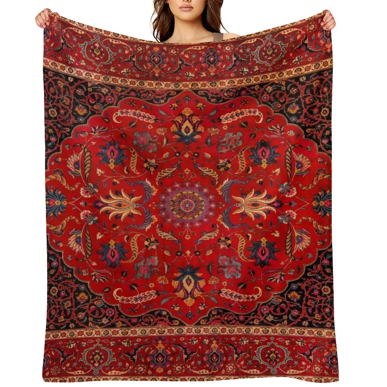 Antique Persian Rug Throw Blanket christmas decoration Heavy Moving Bed Nap Hairy Blankets