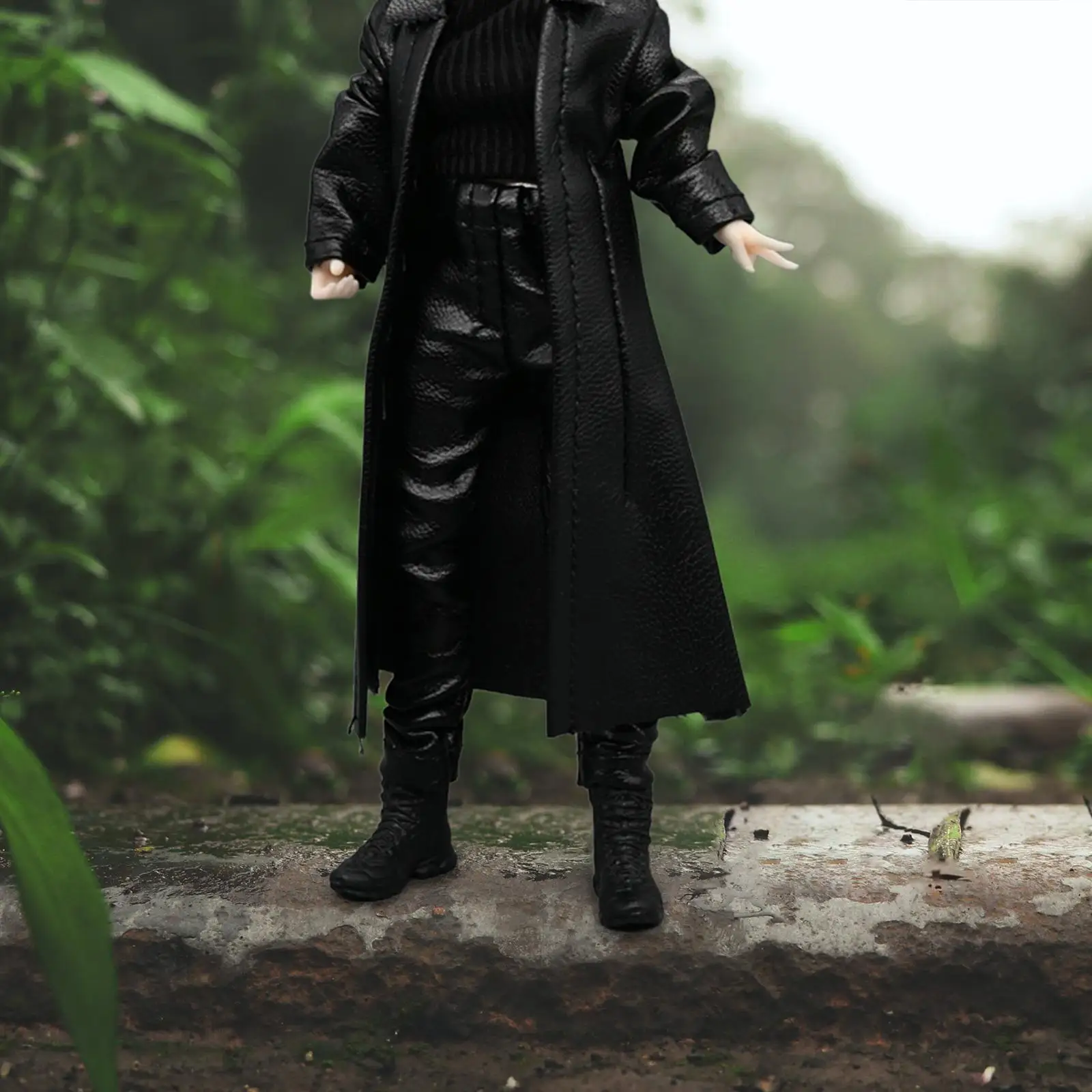 1:12 Action Figures Cappotto Alla moda Bambini Adulti Regali PU Pelle fatta a mano Vestiti per bambole Abbigliamento in miniatura Cappotto per bambola da 6 "