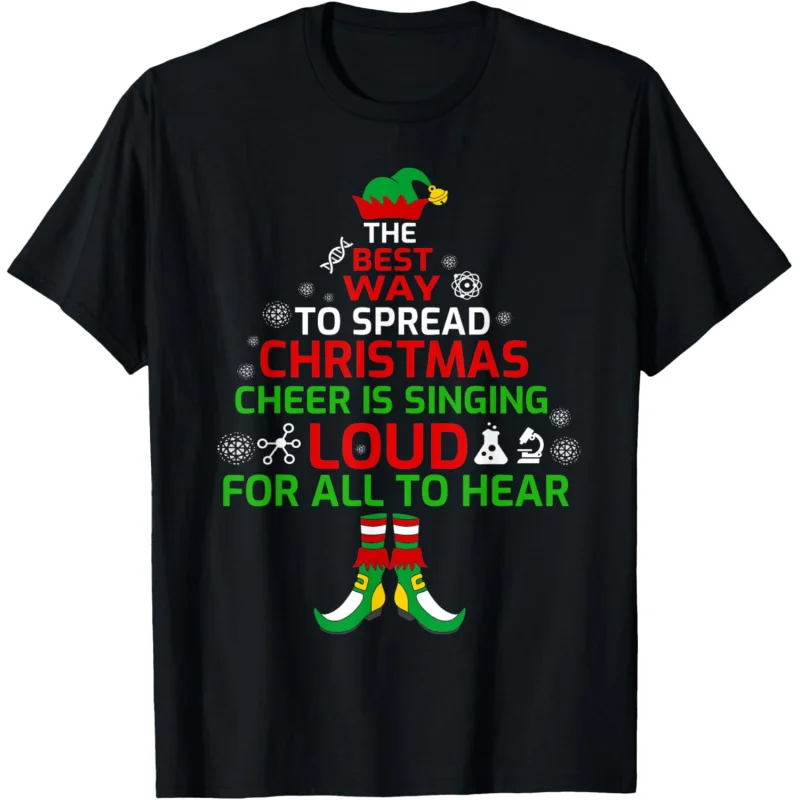 Christmas Shirt The Best Way To Spread Christmas Cheer T-Shirt Loose men's and women's