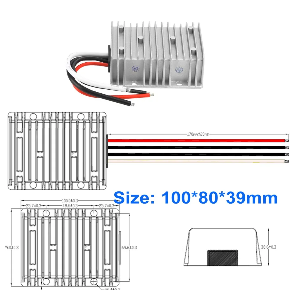 DC 컨버터 스텝 다운 레귤레이터 전압 변환, 장난감 자동차 전원 공급 장치, 벅 모듈, 12V, 24V, 6V, 5A-30A, 10-36V