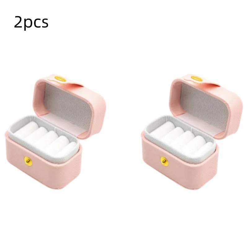 Mini Portable Jewelry Box, Ring Earring Storage Case