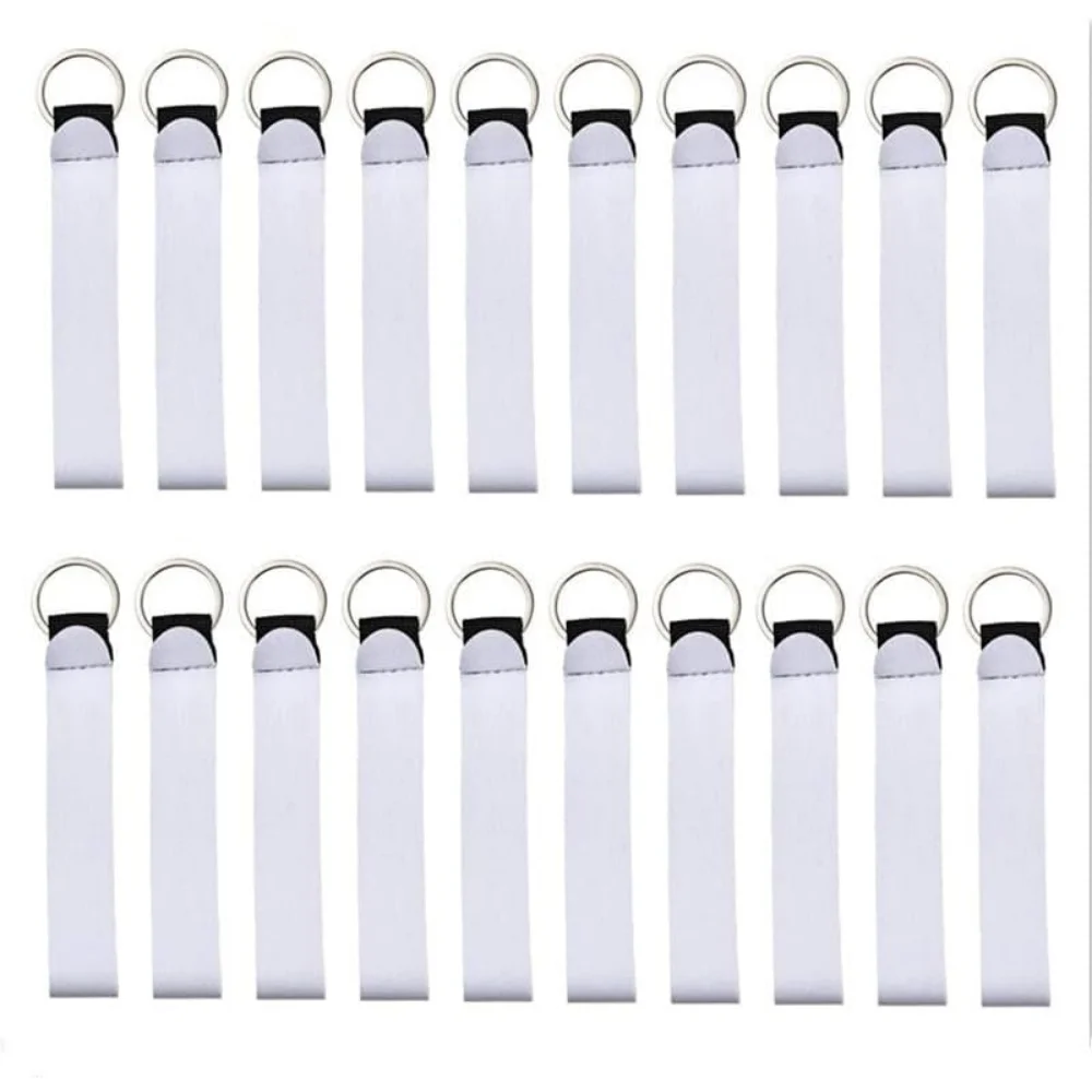 

50 Pieces Sublimation Blank Neoprene Wristlet Keychain Wristlet Keychain Blank Wrist Lanyard For Heat Transfer Print