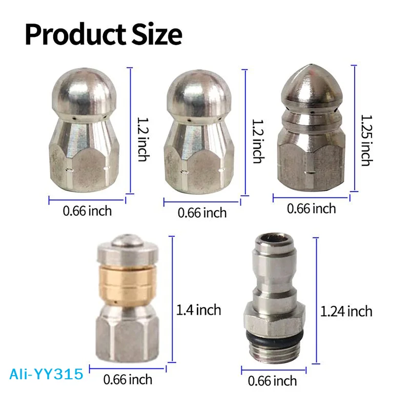 

Насадка для прочистки канализации Y, мини, с быстроразъемным соединением 1/4 дюйма, набор насадок для шланга для прочистки труб