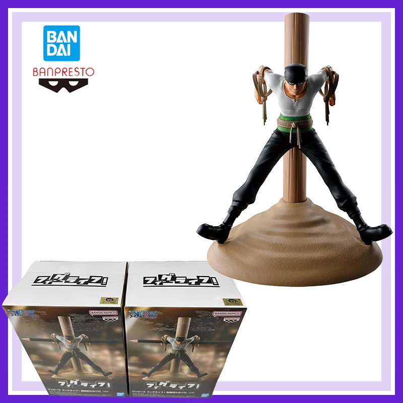 Oryginalna, fabrycznie nowa figurka Bandai Banpresto One Piece Figlife Roronoa Zoro, model anime, figurka akcji, model kolekcjonerski, dekoracja, zabawka, 17 cm.