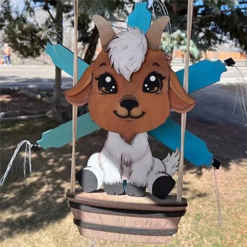 A67M-Animal Windspinner Courtyard Border New Funny Animal Windspinner Animal Windmill Courtyard Art Decoration Hanger